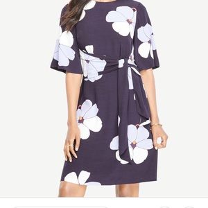 Ann Taylor Orchid Tie Front Dress